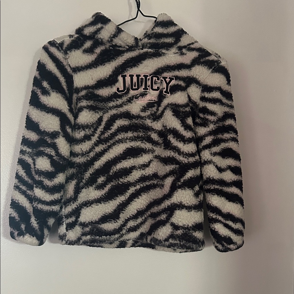 Juicy Couture Kids Zebra Print Fleece Hoodie